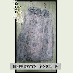 SOLD*** size 8 biscotti dress subtle pink & gray